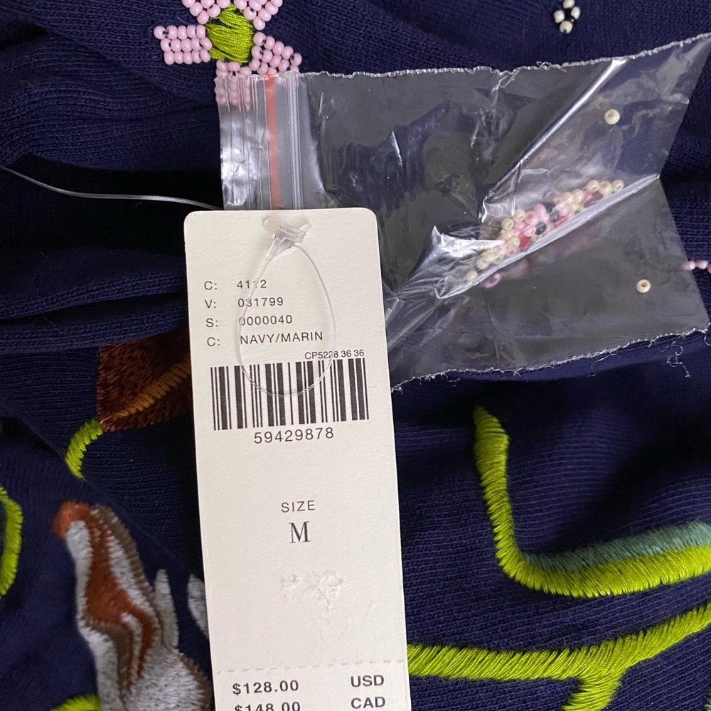 Anthropologie Swan Lake Embroidered SweatshiRT - Picture 9 of 9